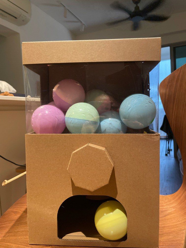 Cardboard gachapon machine, Hobbies & Toys, Stationery & Craft