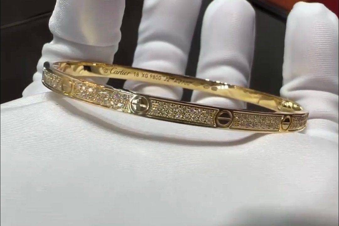 Cartier Bracelets With FULL Diamonds 18K Women s Fashion Jewelry