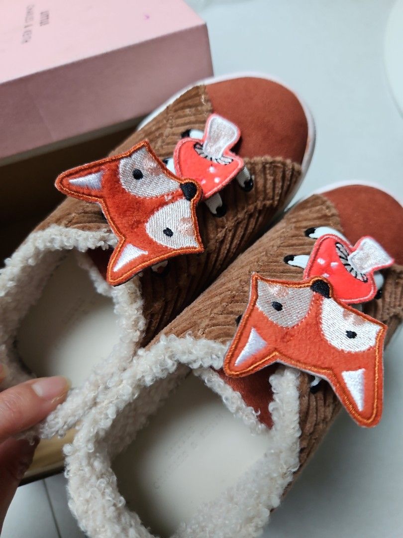 Fox slippers for toddlers sales