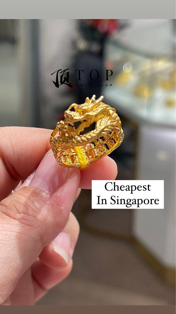 CHEAPEST 916 22k gold Dragon abacus ring Women s Fashion Jewelry Organisers Rings on Carousell