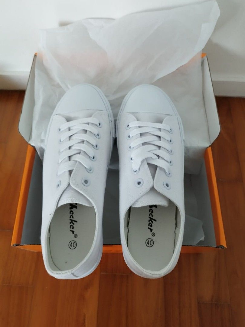 Checkers White School Shoes Footwear Casual shoes Walking shoes Running shoes