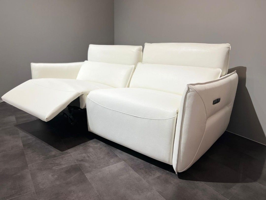 Top grain leather reclining sales sofa clearance