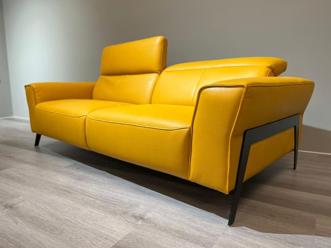 Top grain leather sofa clearance store