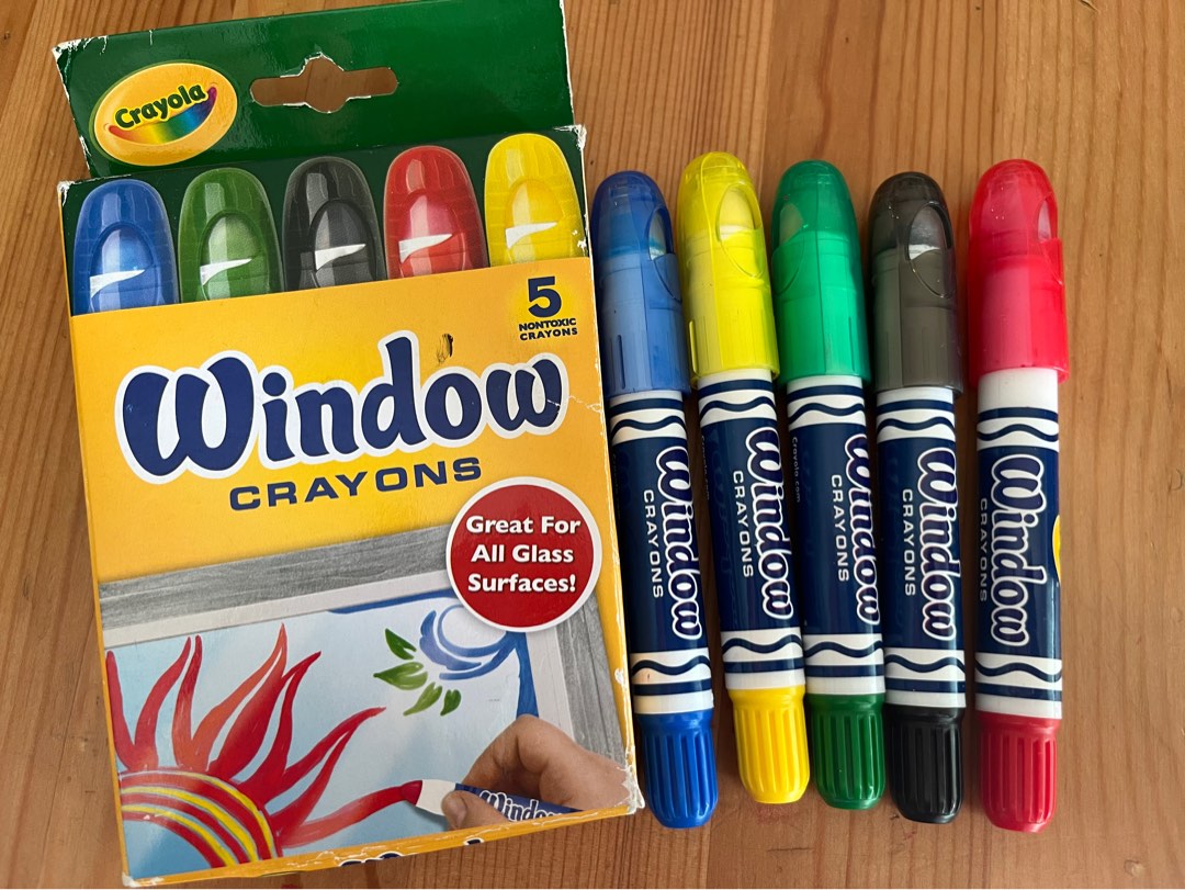 Crayola Window Crayons (5 colours), 興趣及遊戲, 手作＆自家設計