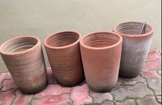 Cylindrical Terracota Pots (12” x 8”)