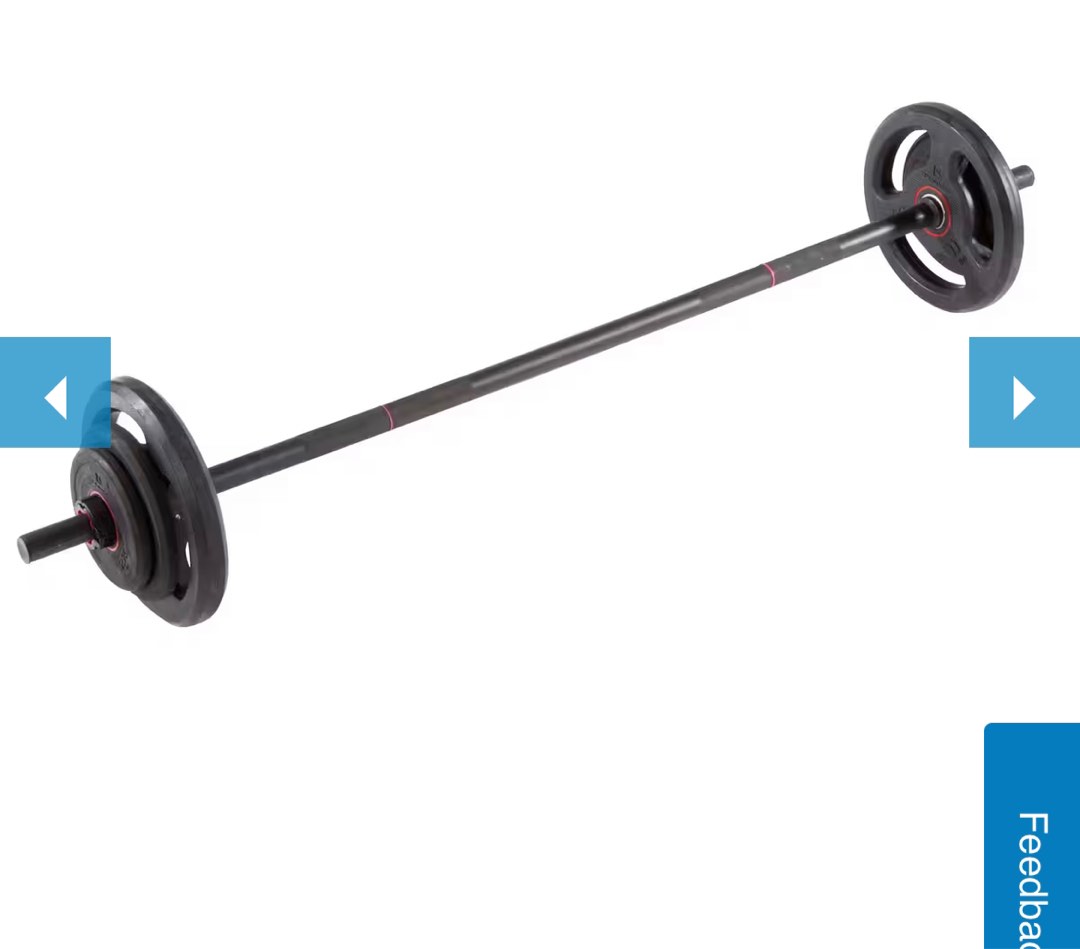 Domyos Decathlon 20kg weight training barbell kit Sports