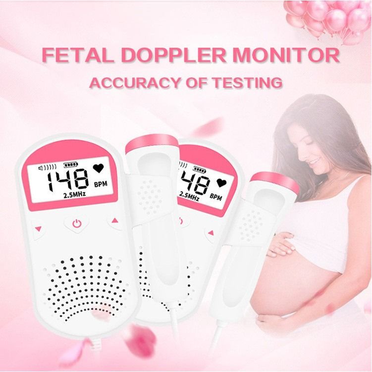 Doppler Fetal Monitor Baby Sound Heart Rate Detector Home Pregnancy LCD ...