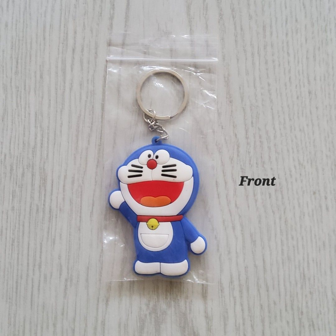 Doraemon Silicone Keyring for Children Kids Bag Hanging Charm Key Chain Ring