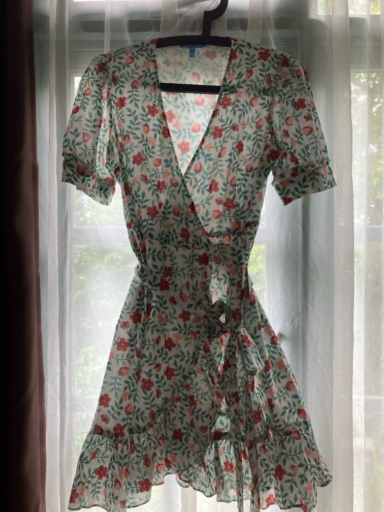 Draper james clearance linen wrap dress