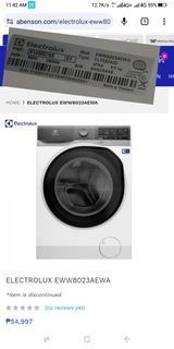 ELECTROLUX FRONT LOAD