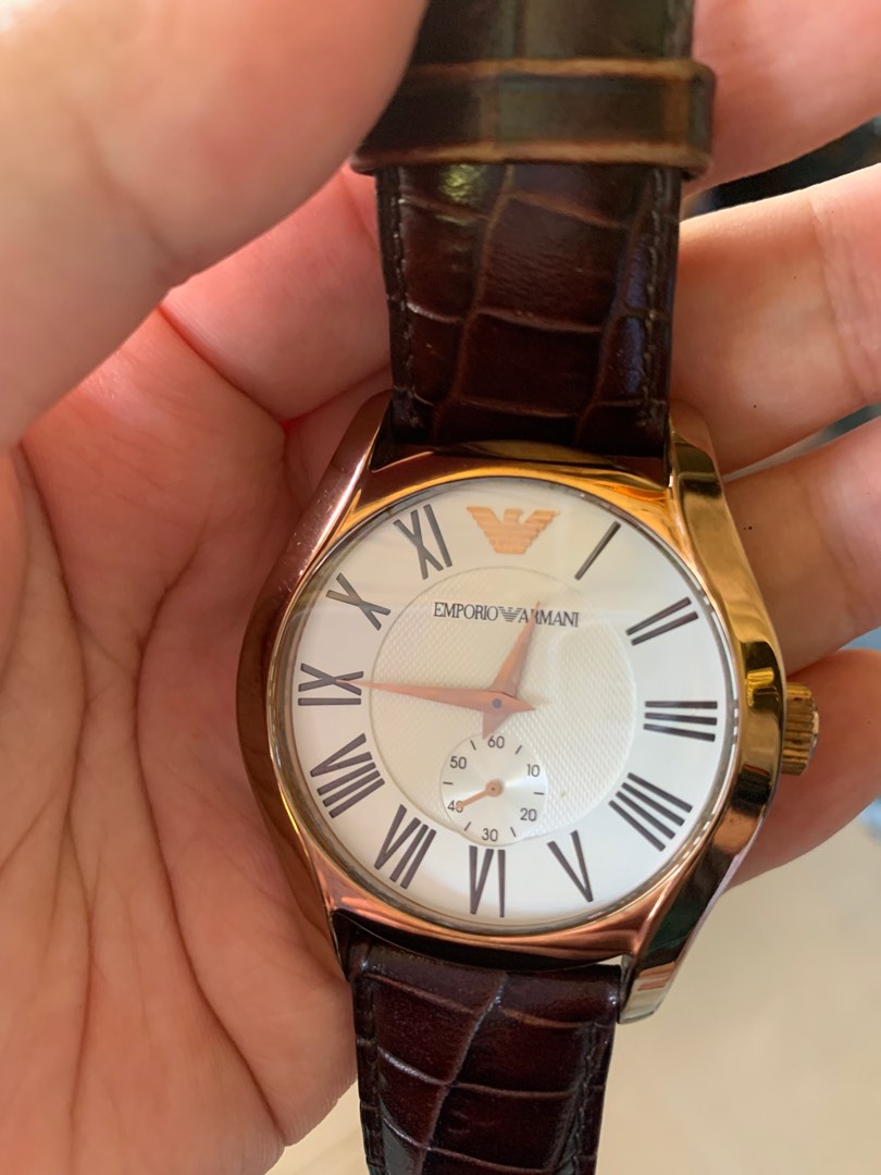 Emporio Armani Men s Analogue XL Leather Quartz Men s Fashion