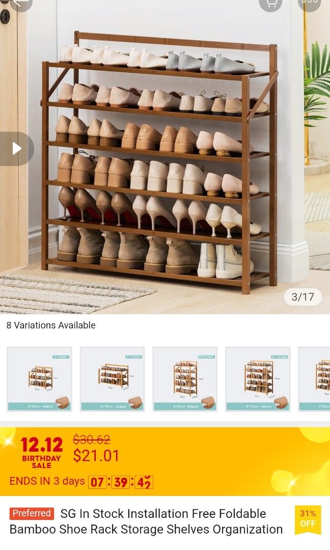 Shopee shoe rack top
