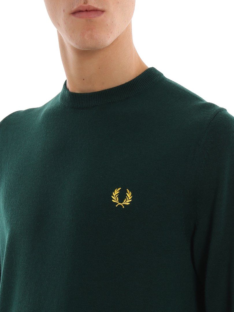Fred perry green sweater hot sale