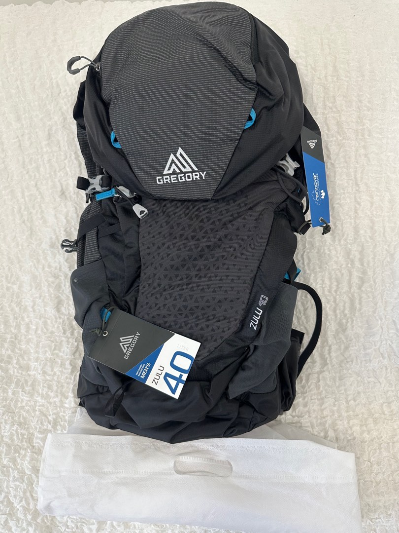 Gregory Zulu 40 Medium Large Backpack Ozone Black