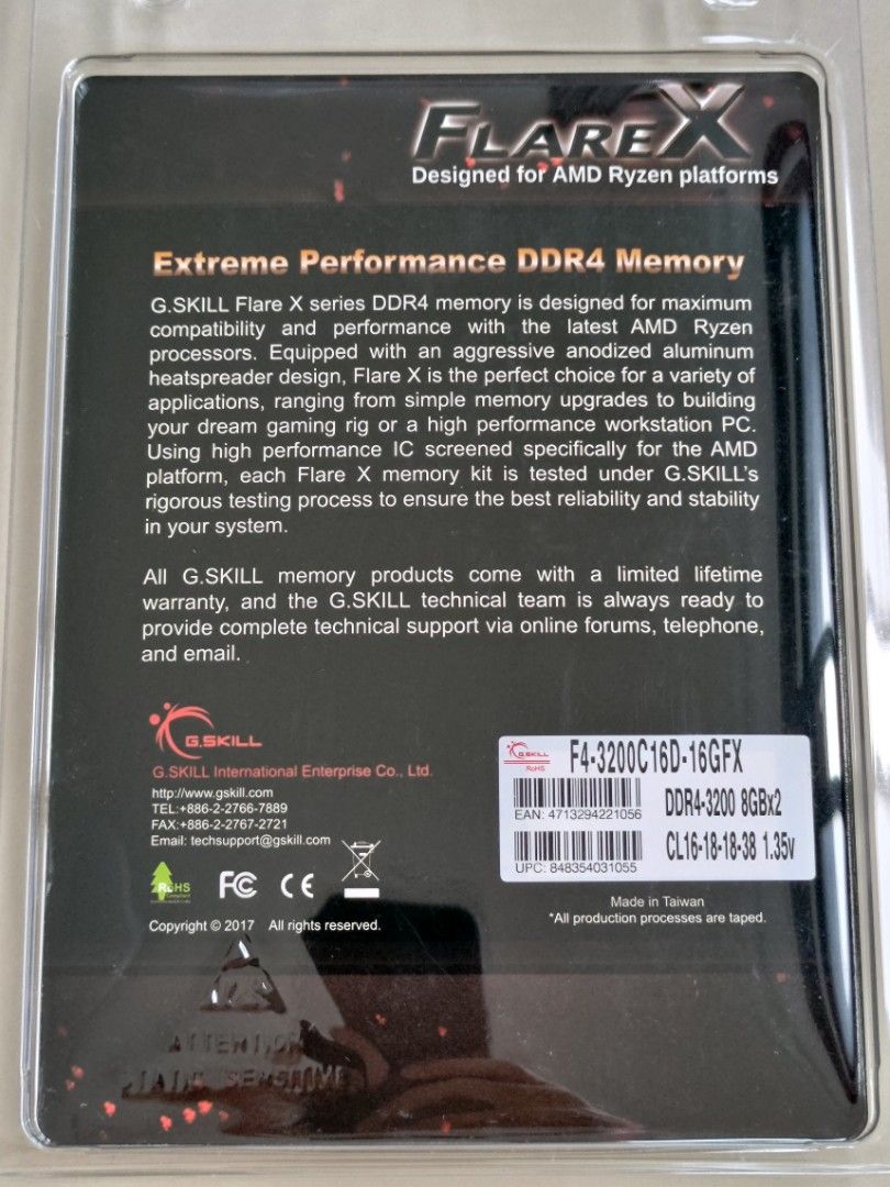 G.SKILL Flare X 16GB DDR4 3200MHz