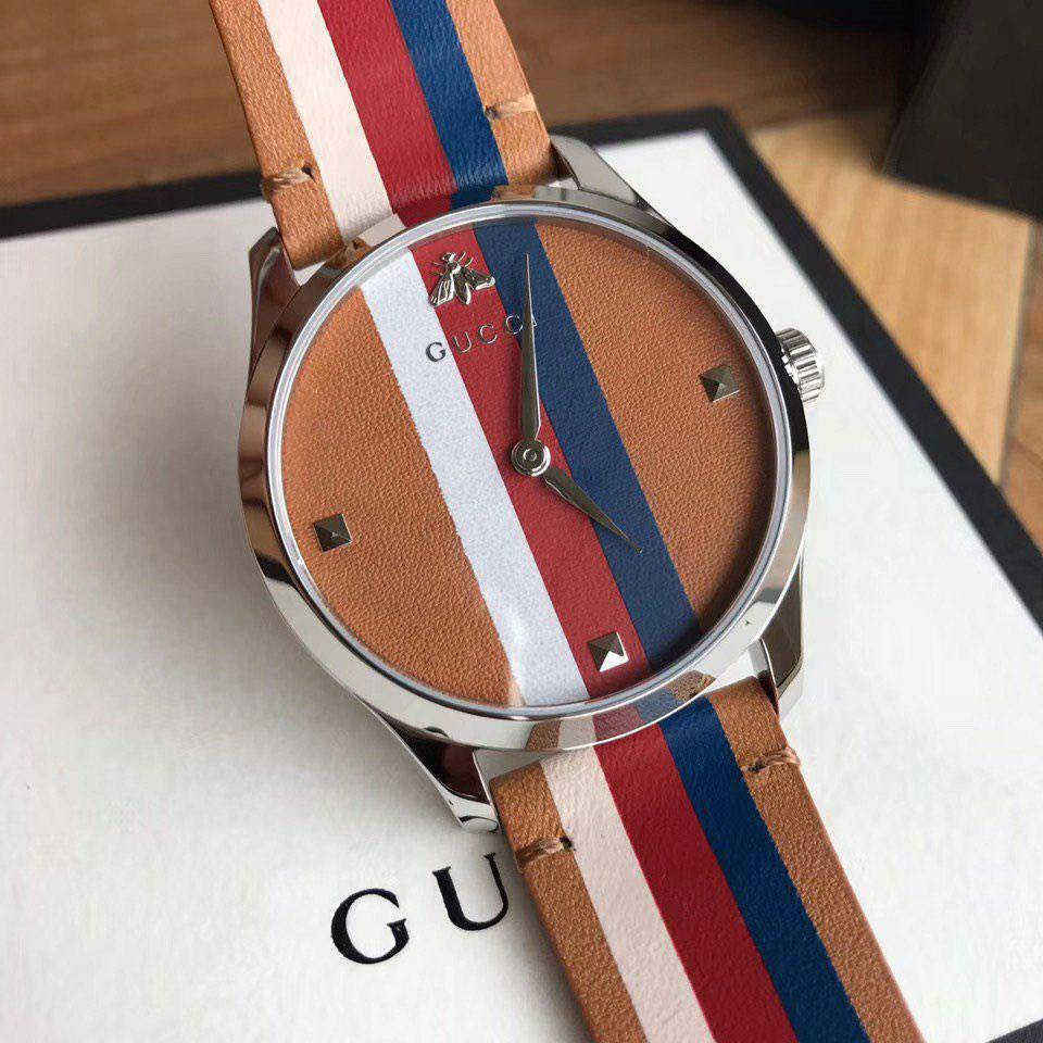 PREORDER ORIGINAL GUCCI G TIMELESS BROWN DIAL TRI