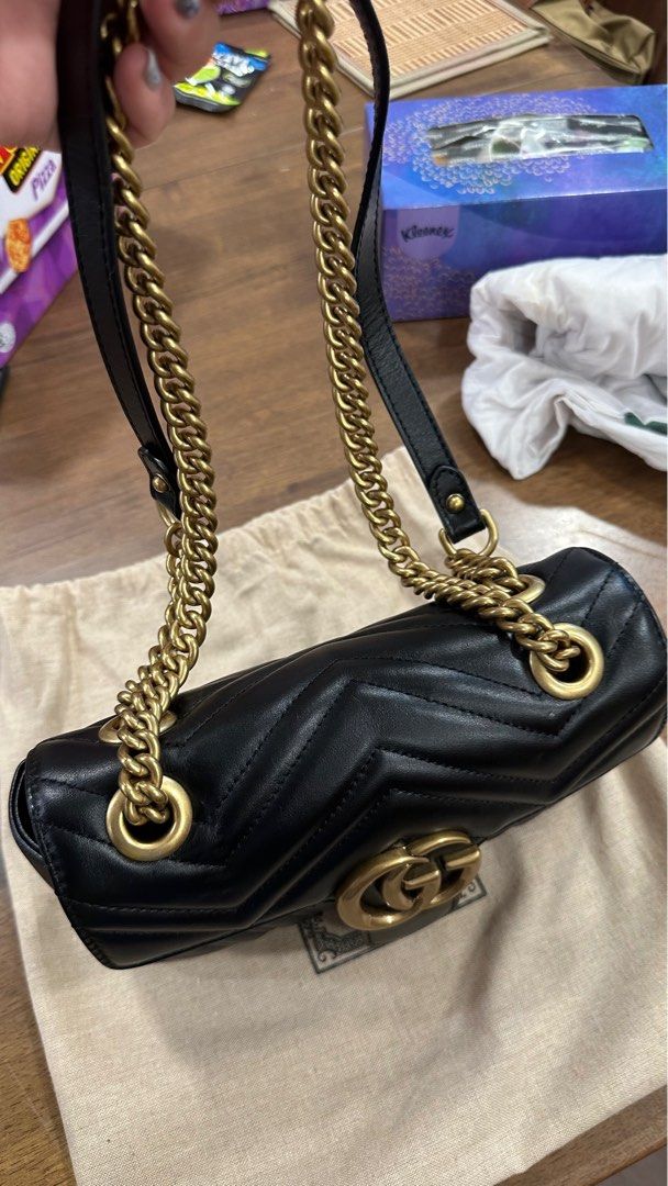 Gucci marmont mini fake vs hotsell real