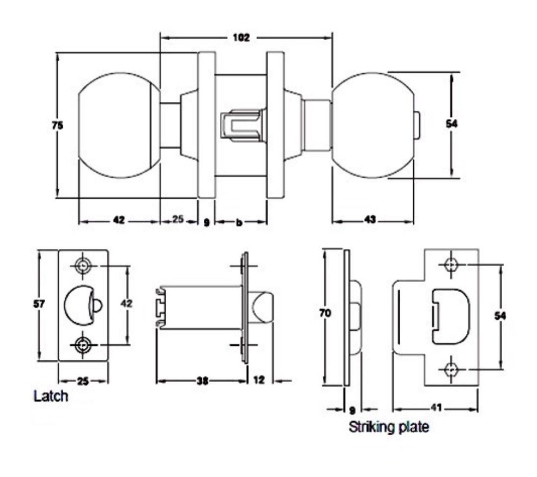 Hafele Entrance Cylinder Lockset Door bedroom door, Furniture & Home