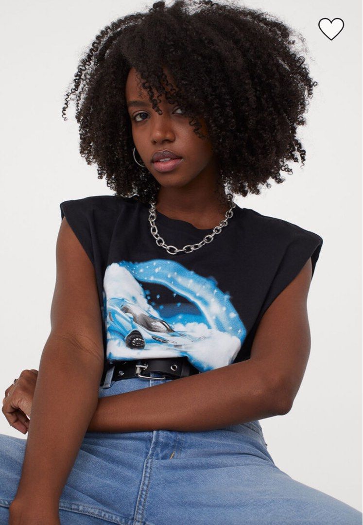 Sleeveless shoulder sales pad top