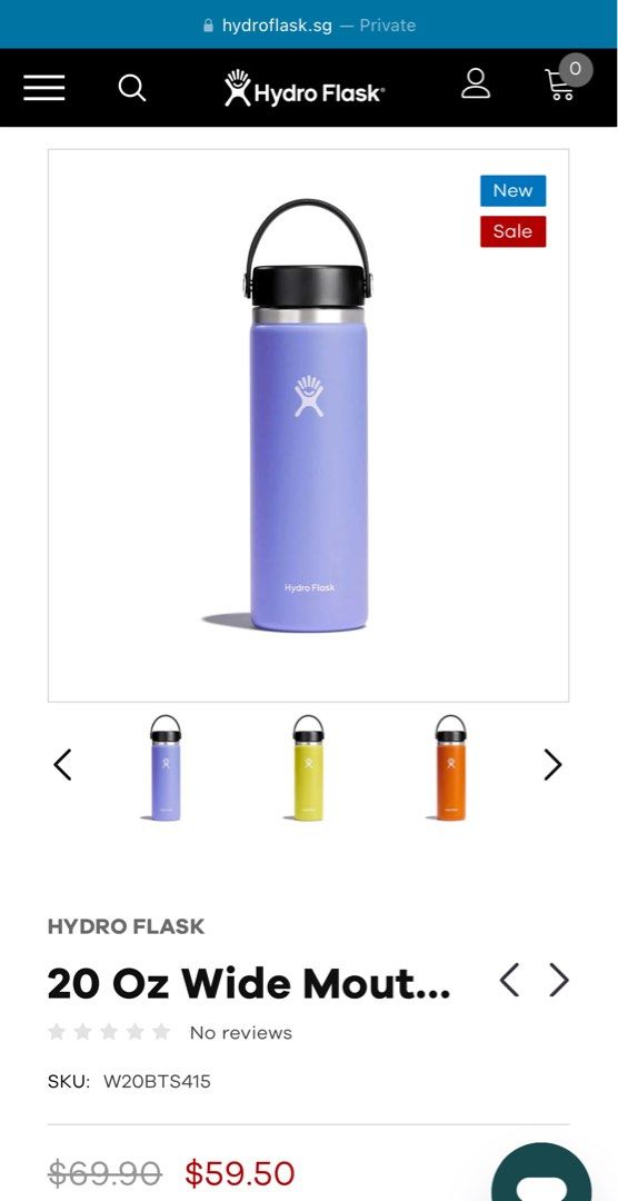 HYDRO FLASK 32 oz Wide Mouth Water Bottle - LUPINE