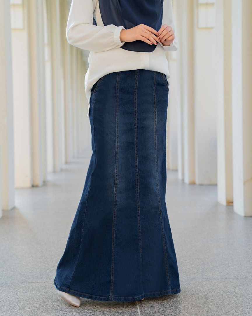 Denim Jeans Skirt Women s Fashion Bottoms Skirts on Carousell