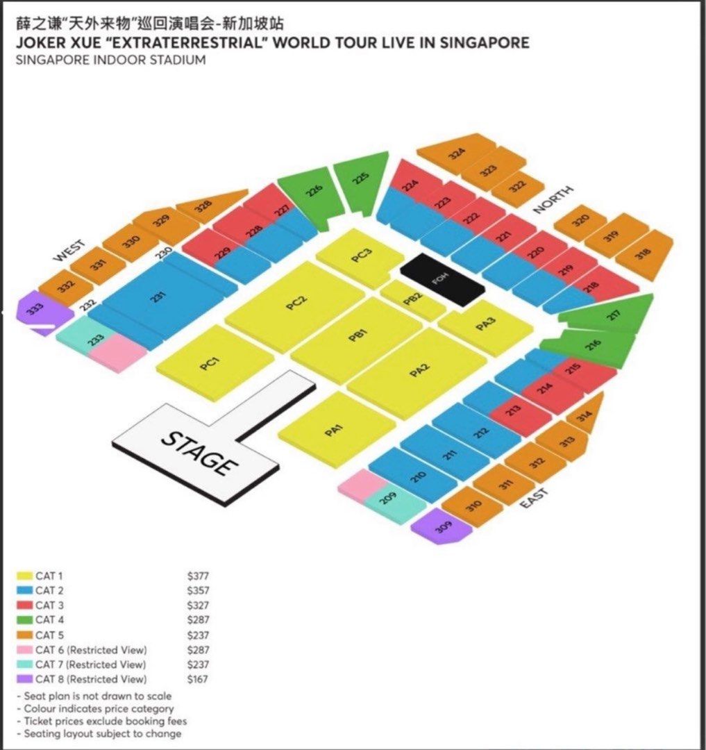 joker xue concert 5 jan 2024 cat2 211 2 ticket, Tickets & Vouchers