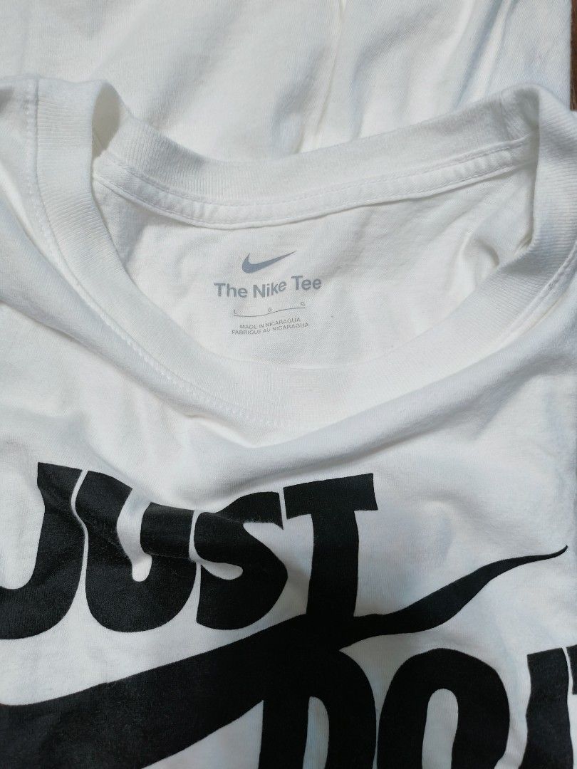White nike just do it shirt on sale