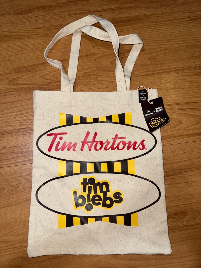 Justin Bieber x Tim Hortons Timbiebs Tote Bag, Women's Fashion, Bags & Wallets, Tote Bags on