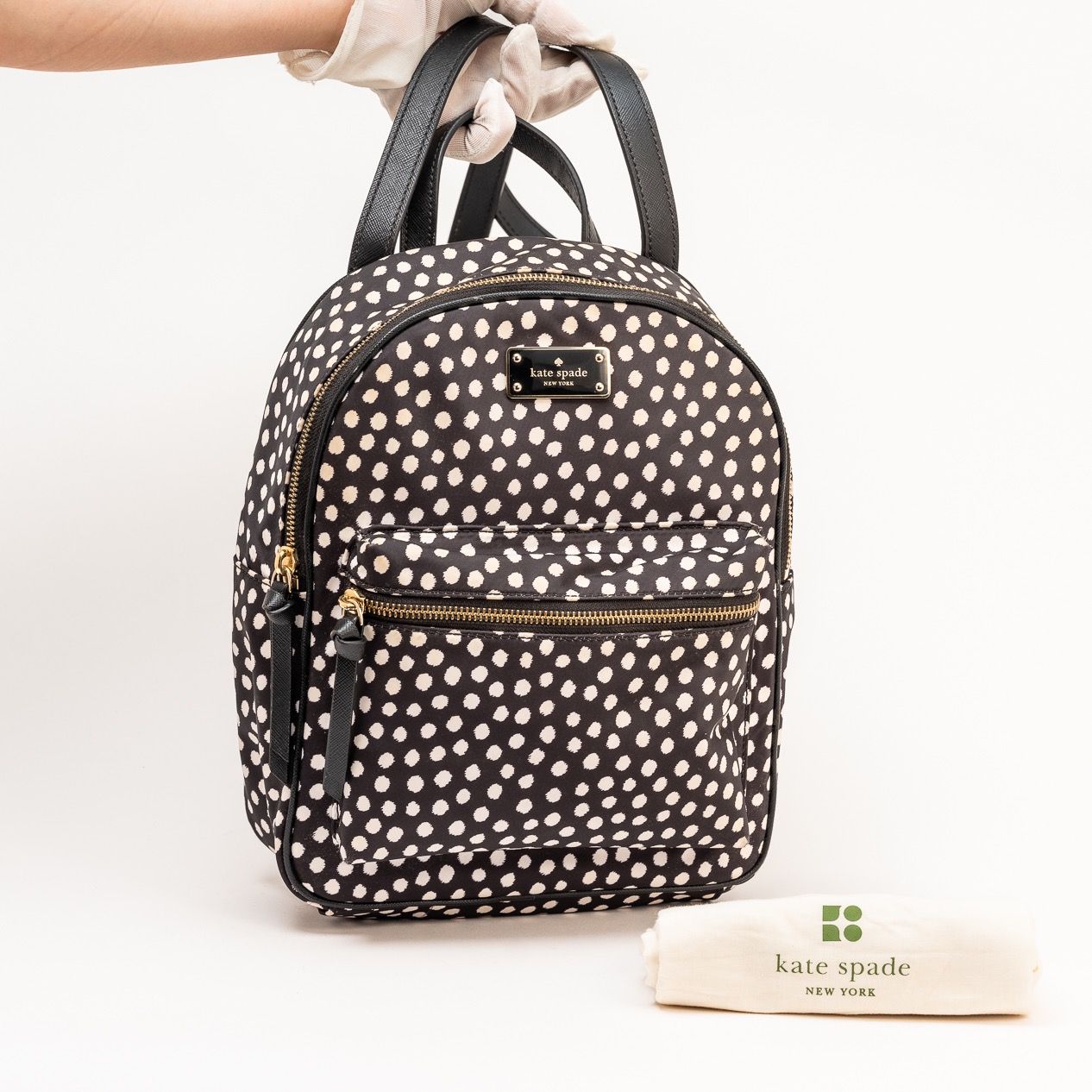 Kate spade polka dot backpack discount