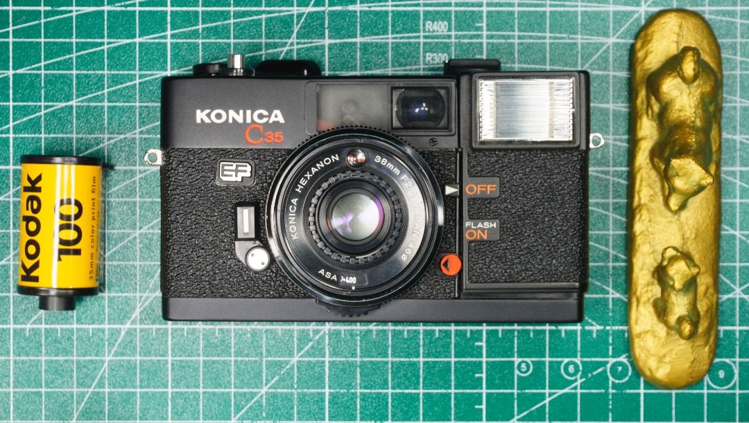Konica C35 EF - Serial No. 1608416- 1977, Photography, Cameras on Carousell