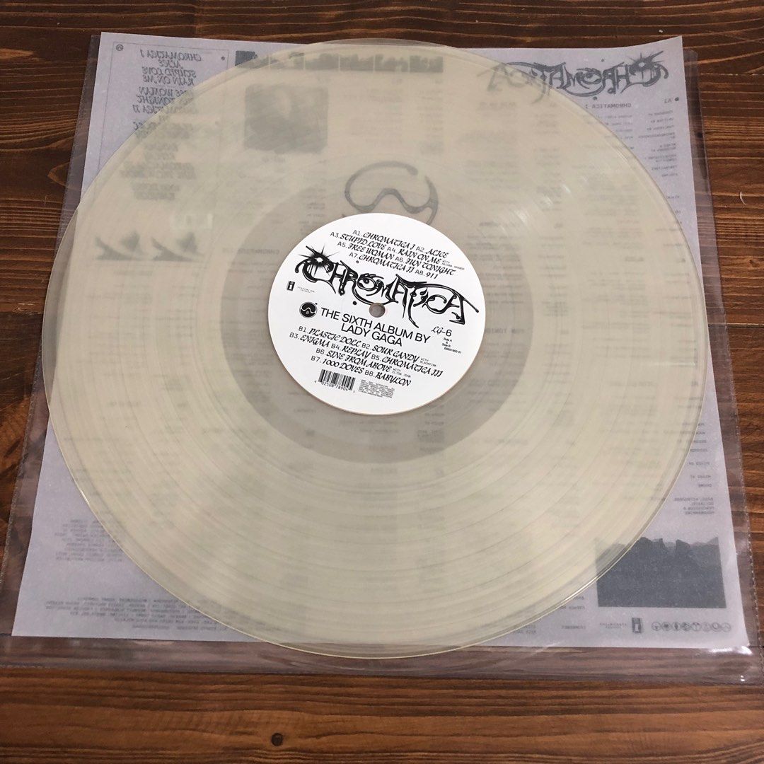 LADY GAGA ‘CHROMATICA’ VINYL (Category: Vinyls) located in Cainta. Submitted by e.collections (Listing ID 1270919986, Image 2). Description: Lady Gaga Chromatica clear vinyl Disc condition: NM Sleeve condition: NM Made in the EU.