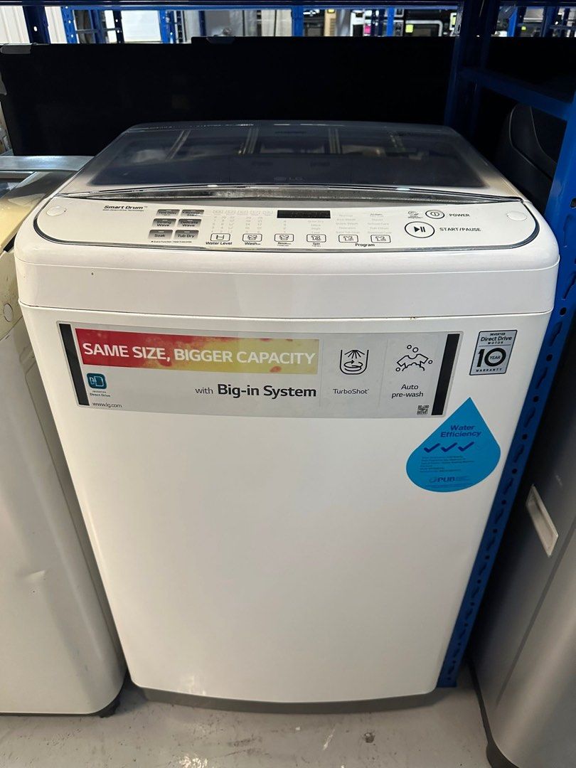 LG 9KG TOP LOAD WASHER WFT9081DD, TV & Home Appliances, Washing