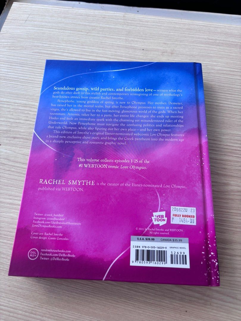 Lore Olympus Vol 1 (Category: Comics & Manga) located in General Trias. Submitted by sunnee08 (Listing ID 1270840806, Image 2). Description: Shipping fee is shouldered by buyer.