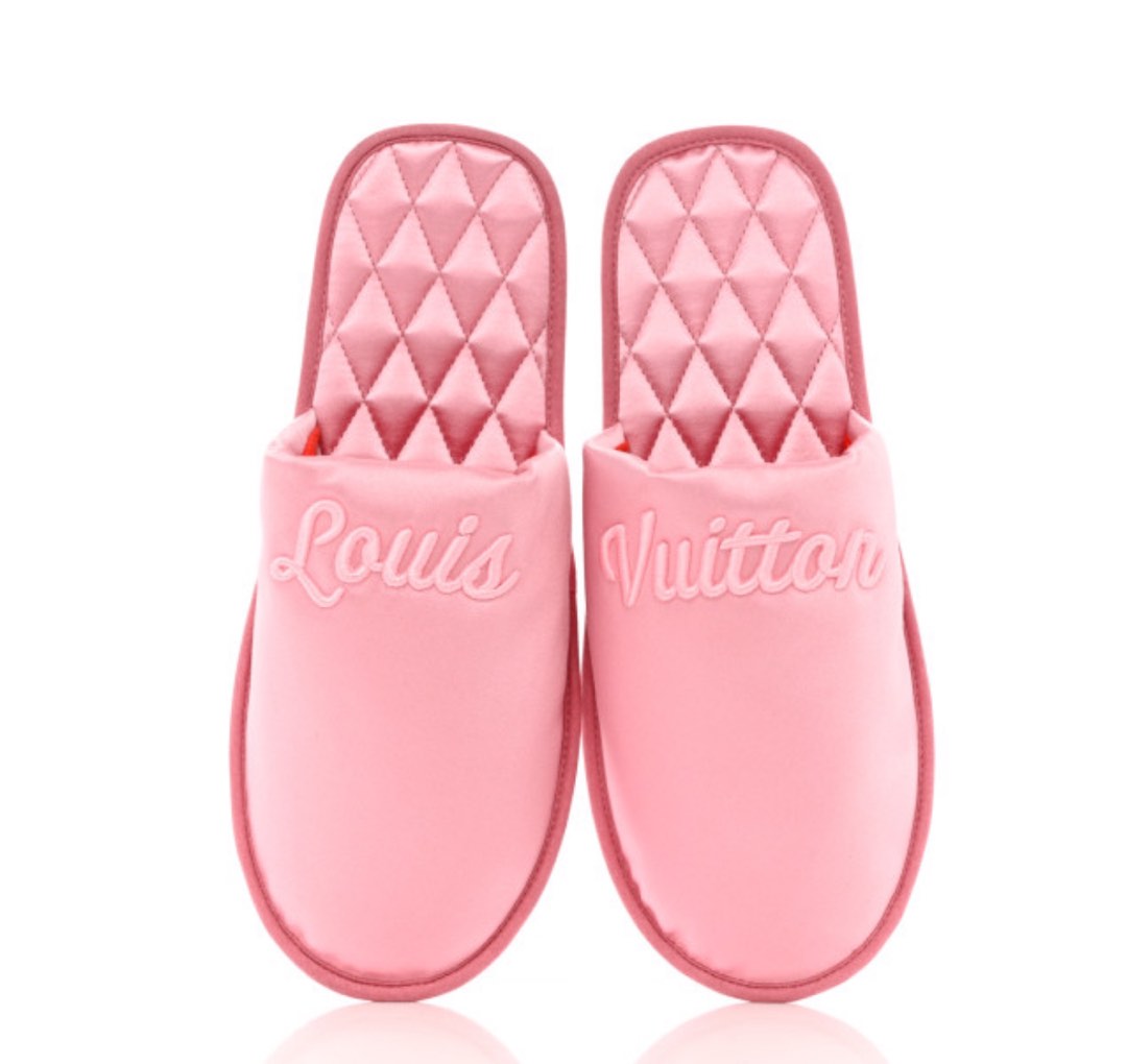 Louis vuitton pink slippers sales