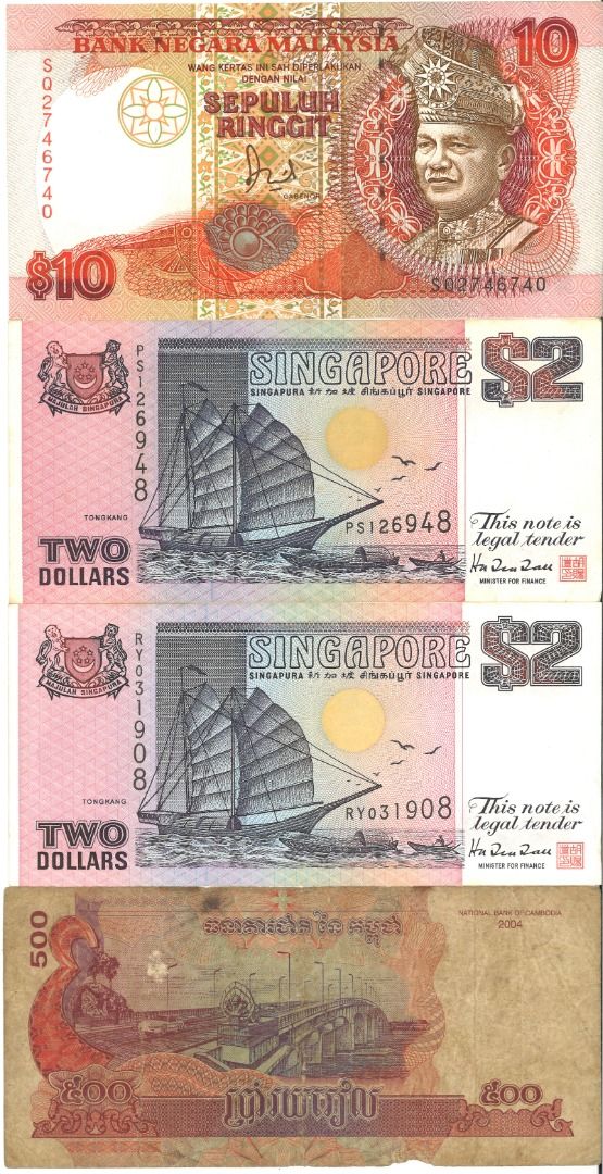 Malaysia Singapore Ringgit RM SGD old vintage bank notes, Hobbies ...