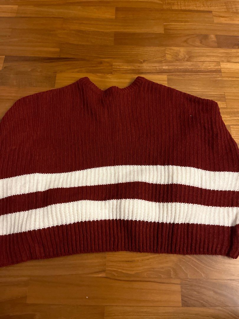 Maroon and white best sale sweater