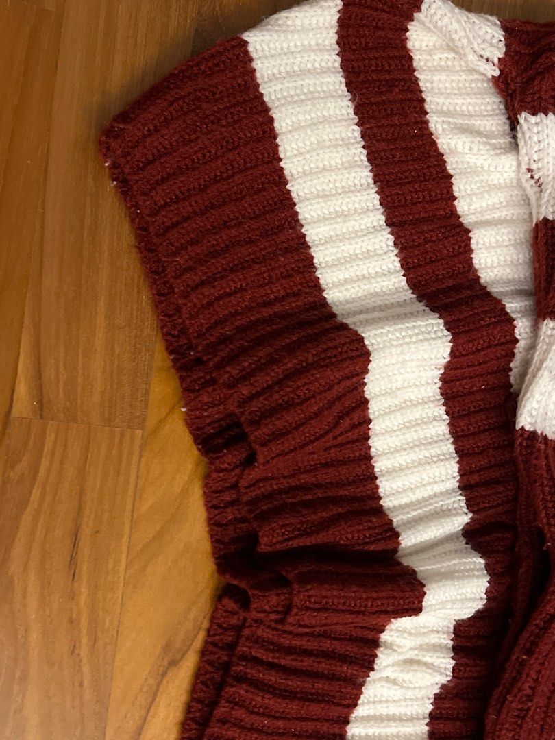 Maroon and white clearance sweater