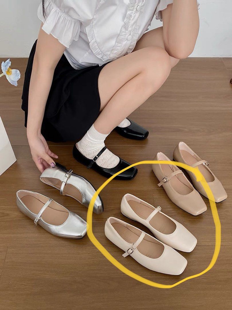 Mary Jane Flats Cream Women s Fashion Footwear Flats on Carousell