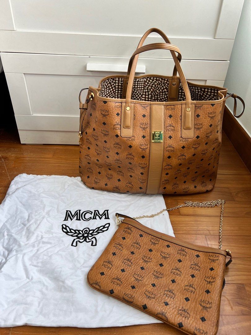 Mcm large liz tote clearance