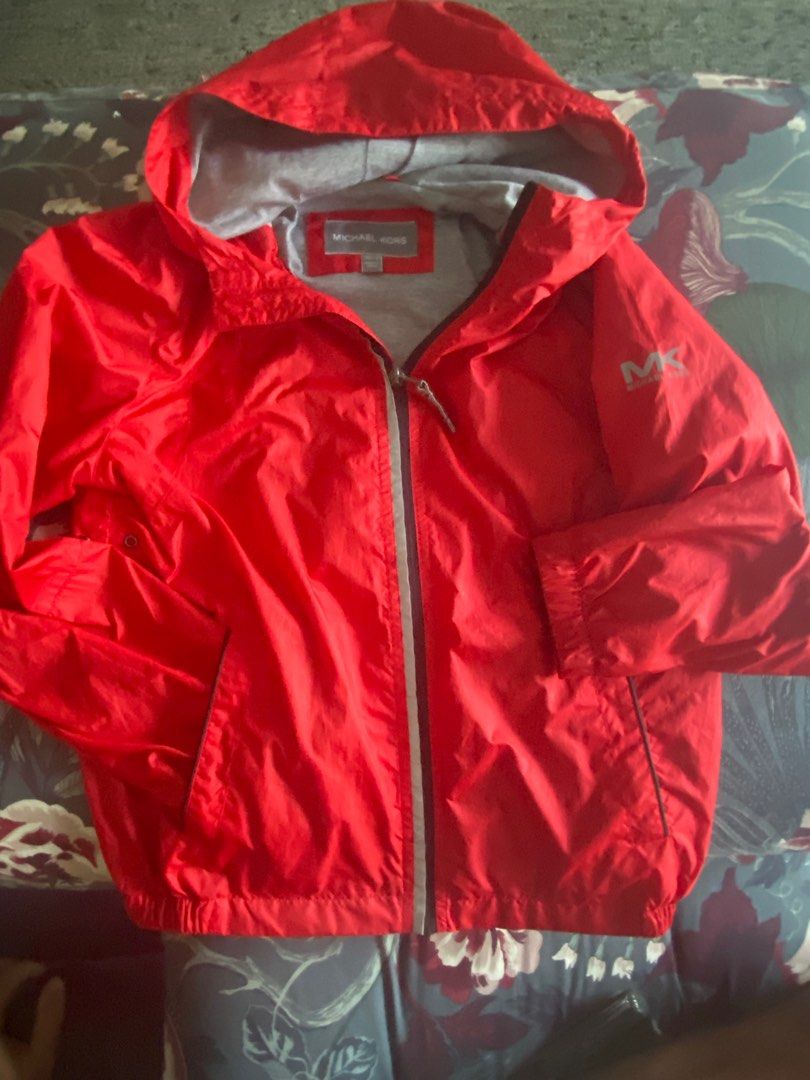 MICHEAL KORS BOYS HOODED RED JACKET RAINCOAT WATERPROOF AGE 9 12 AUTHENTIC ORIGINAL DESIGN DELUXE COTTON LINING RRP 240