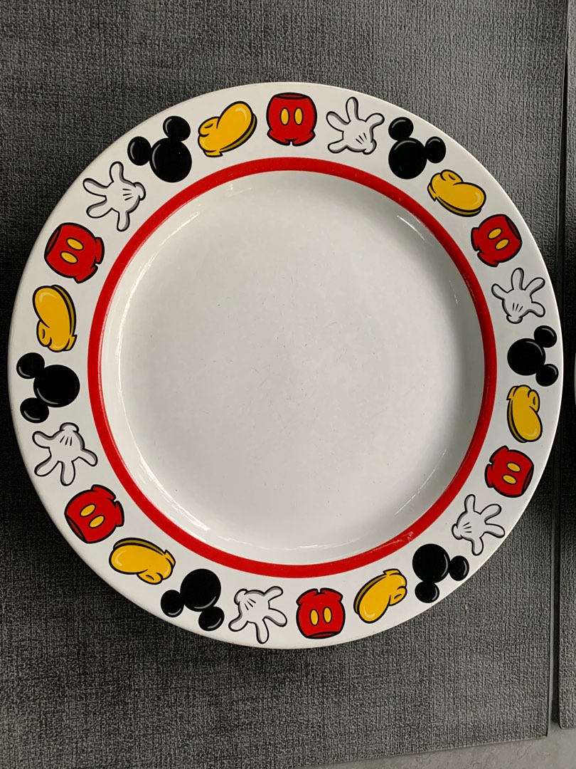 Mickey Mouse Plates, Furniture & Home Living, Kitchenware & Tableware
