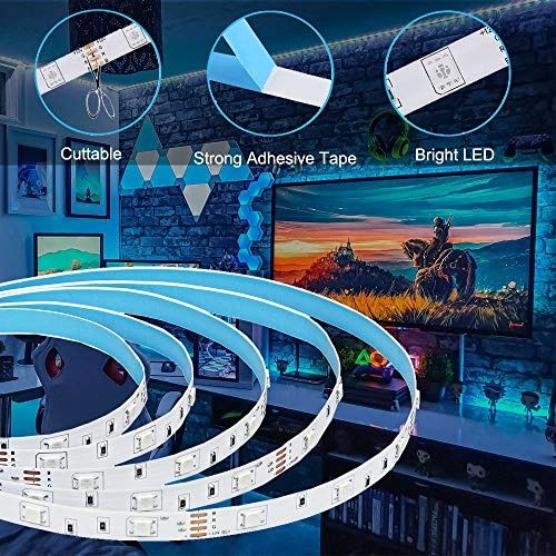 phopollo Led Strip Light, 10m Led Light Strips with 44-Keys Remote,  Flexible 5050 RGB Colour Changing Led Lights for Bedroom,Party(5Mx2) :  : Lighting