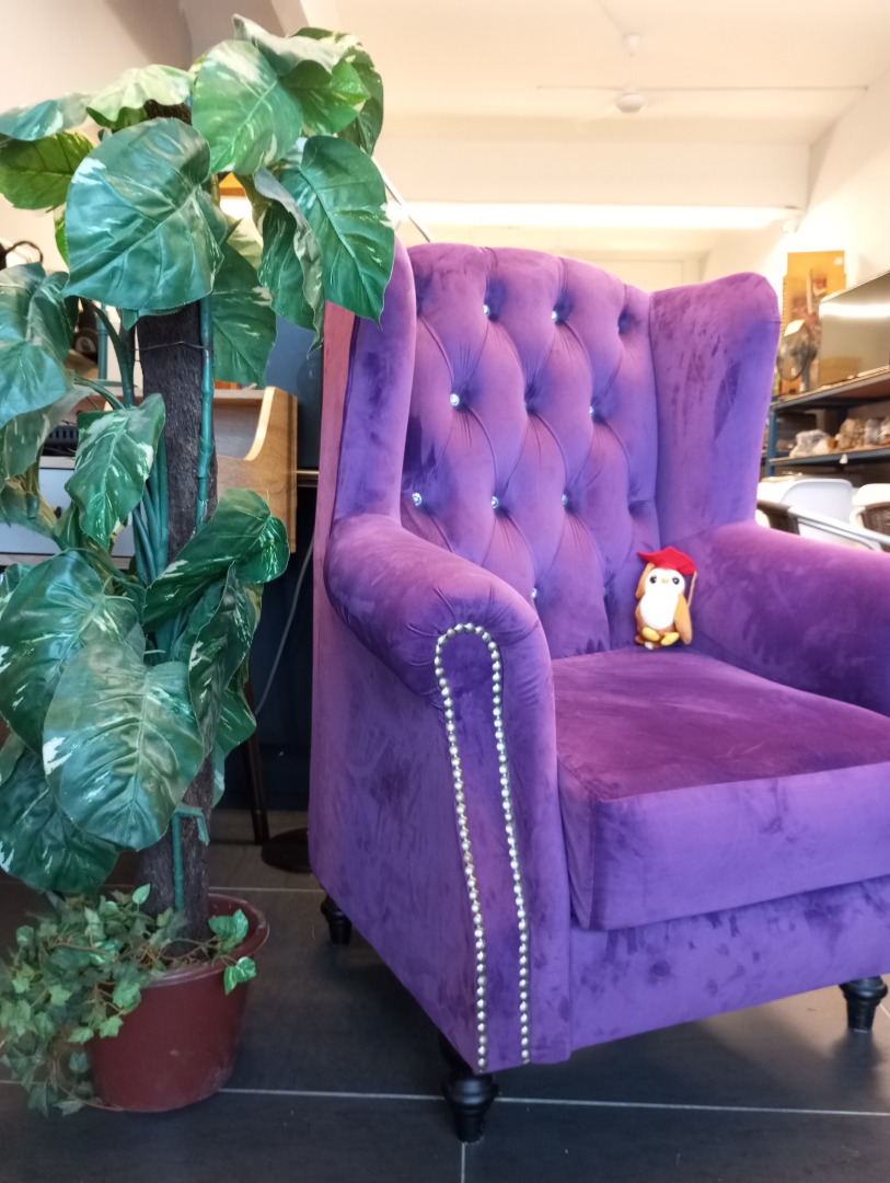 (New Display Unit) Chesterfield Wingback Armchair, Furniture & Home