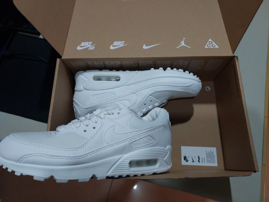 Nike Air Max 90 womens size 8 triple white Women s Fashion