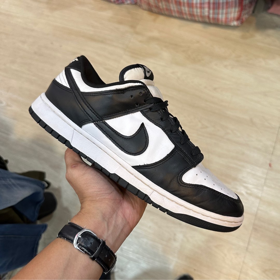 nike dunk panda white laces