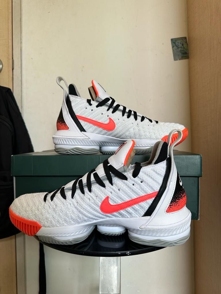 Lebron xvi hot lava white new arrivals
