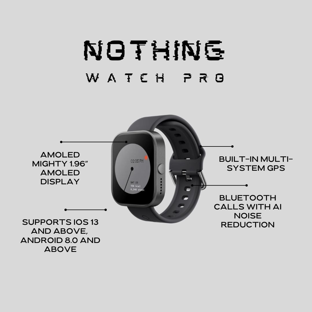 This AI smartwatch by Nothing has a 1.96 display