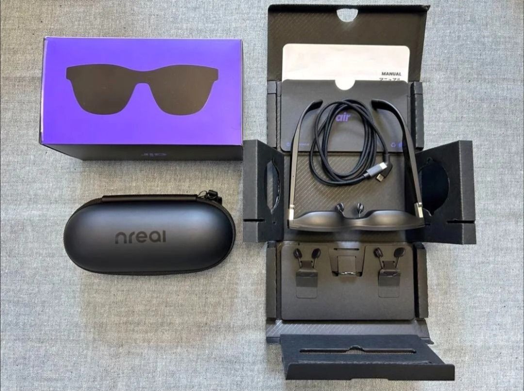 XREAL Air AR Glasses Nreal Air Smart AR Glasses Portable 130 Inches Space  Giant Screen 1080p Viewing Mobile Computer 3D Cinema