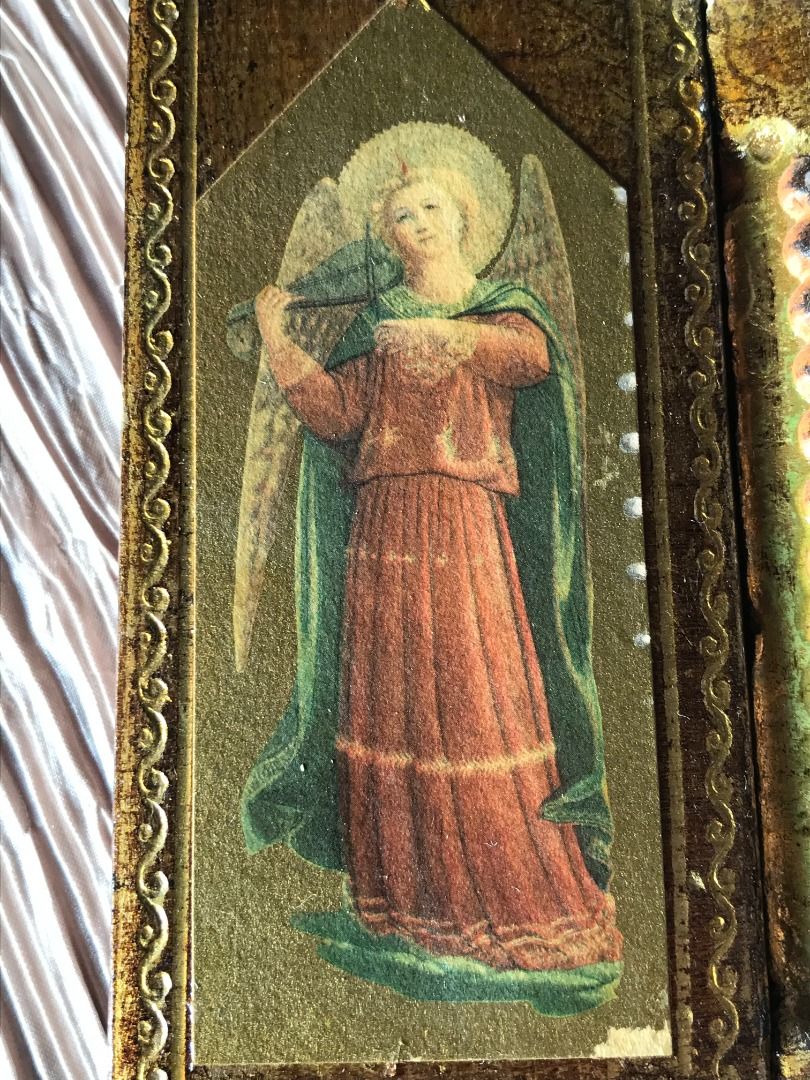 Ognissanti Madonna Sacred Triptych Florentine Gold Gilt Gesso Wood ...