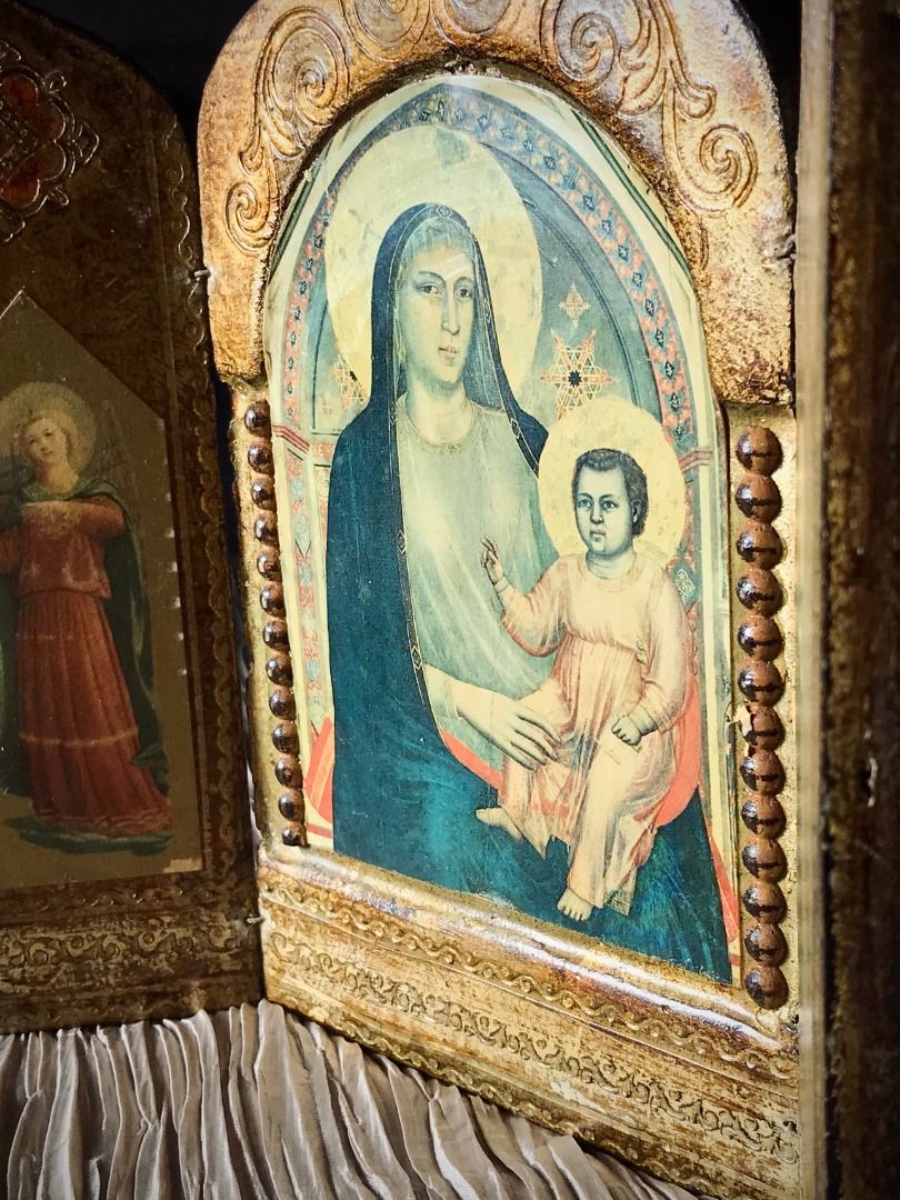Ognissanti Madonna Sacred Triptych Florentine Gold Gilt Gesso Wood ...